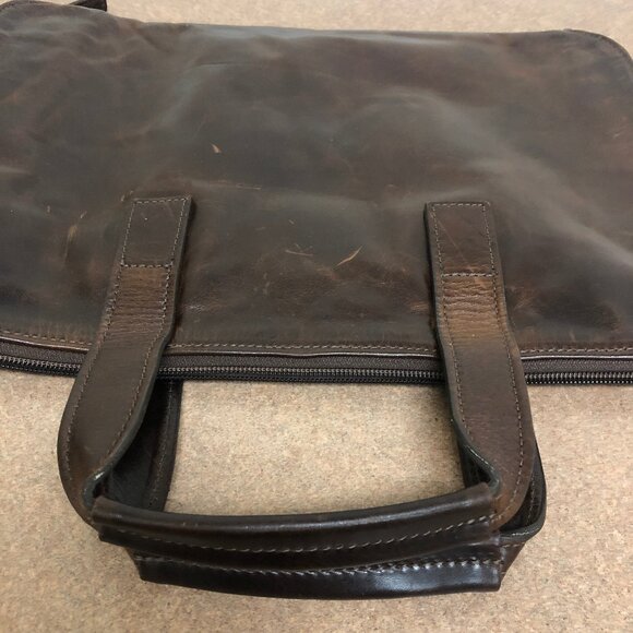 Moore & Giles Slim Portfolio Briefcase Brown Leather NEW with dust bag - Picture 5 of 12